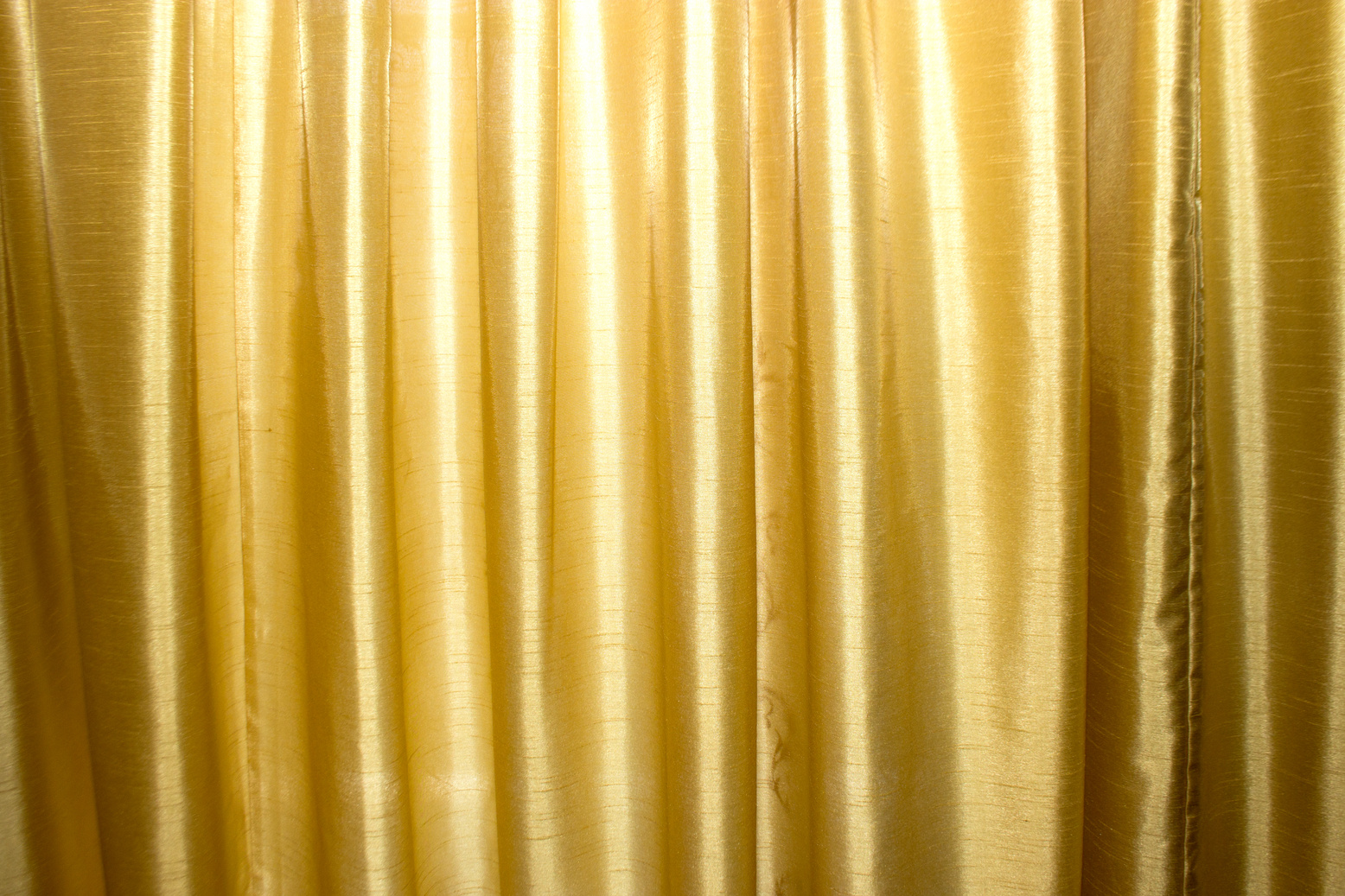 Gold curtains on stage