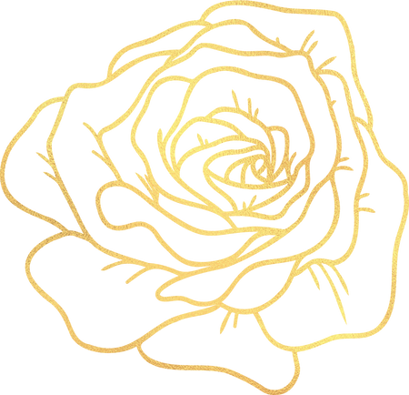 Static Gold Rose Flower 